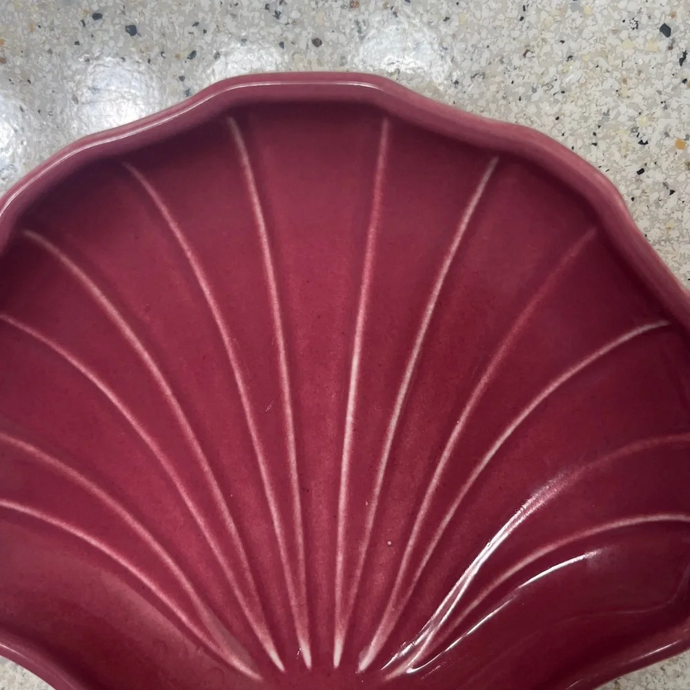 VTG Pfaltzgraff Nantucket Shell Trinket Dishes Set 2 Pink Blue Coastal Decor USA